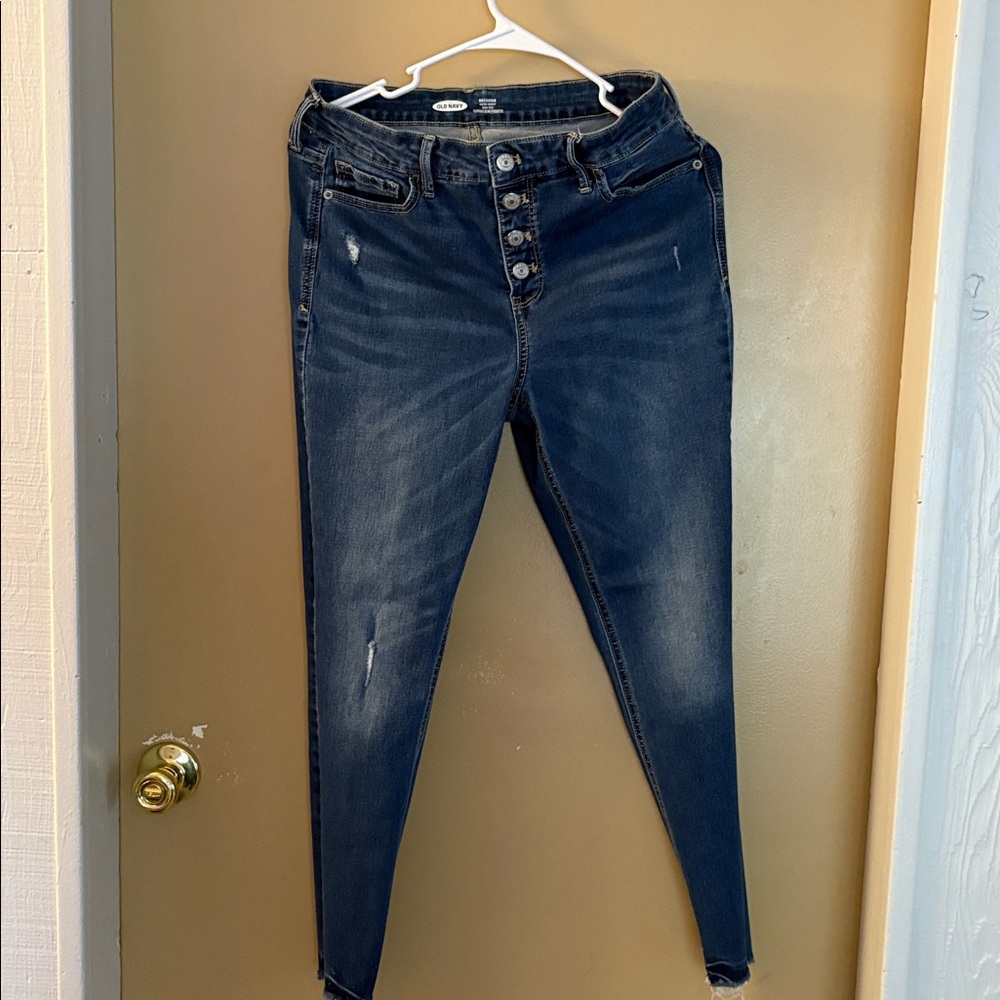 Old Navy Blue Rockstar Super Skinny Jeans